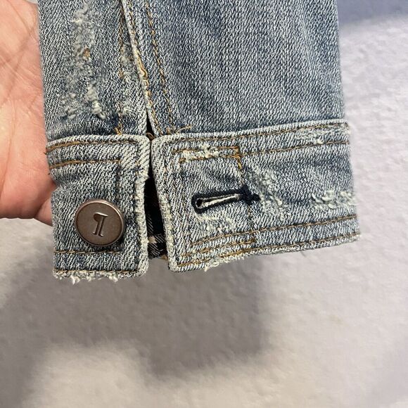 Anthropologie Pilcro and the Letterpress Denim Jean Jacket Cropped Size Small - Picture 5 of 11